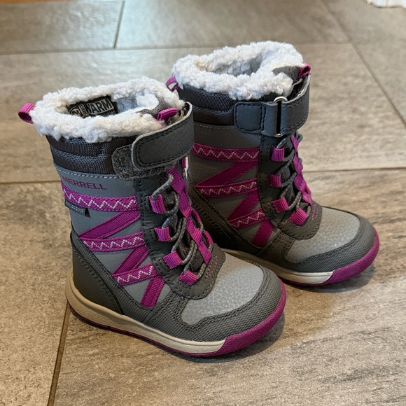 Merrell Other - Merrell Kids' Gray and Purple Snow Boots